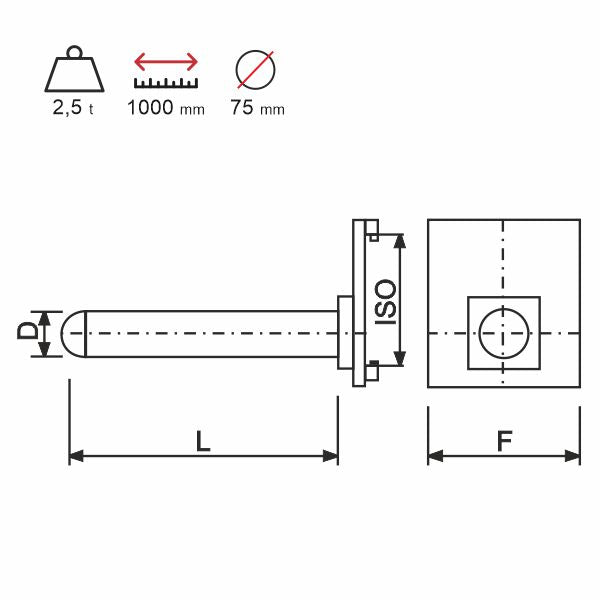 nosný tŕň OT 25/10