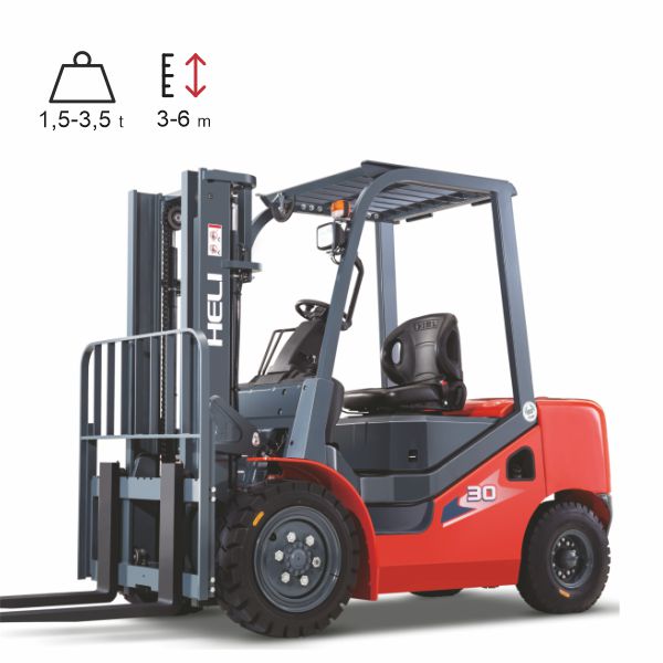vysokozdvižné vozíky spaľovacie HELI eko H3 1,5-3,5t