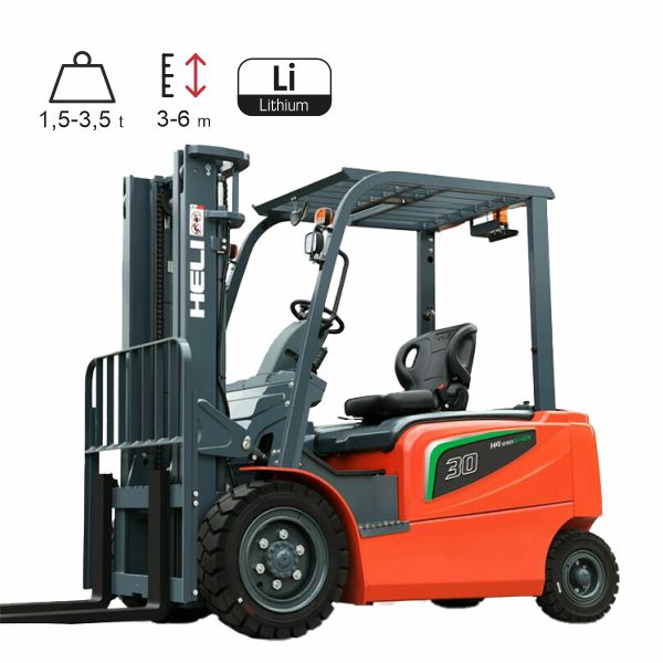 vysokozdvižné vozíky elektrické HELI H4-LI 1,5-3,5t, štvorkolesové