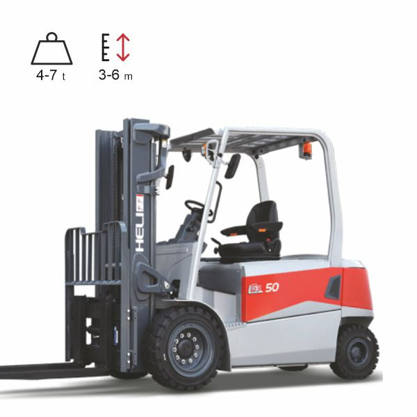 vysokozdvižné vozíky elektrické HELI profi G3 4-7t, štvorkolesové