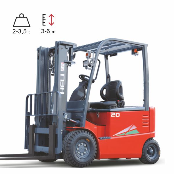 vysokozdvižné vozíky elektrické HELI štandard G 2-3,5t, štvorkolesové