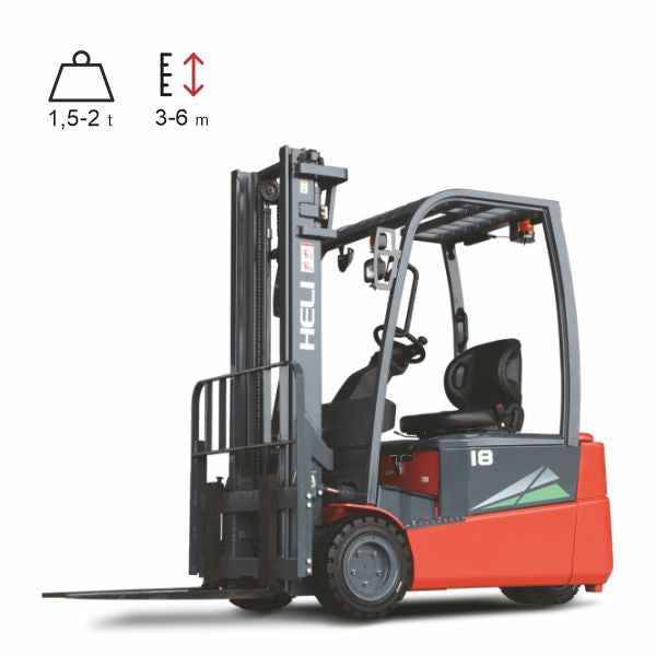 vysokozdvižné vozíky elektrické HELI štandard G2 1,5-2t, trojkolesové