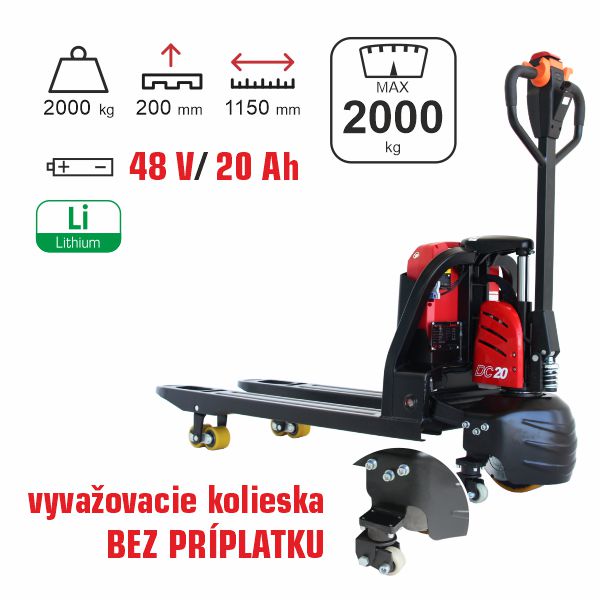 paletový vozík elektrický HELI CBD20J-LI-S