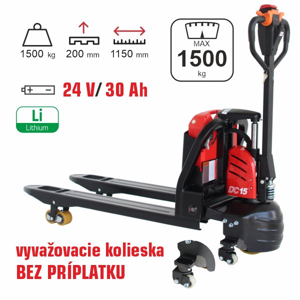 Paletový vozík CBD15J-LI-S