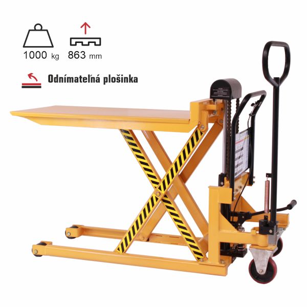 stôl nožnicový eulift PL100S