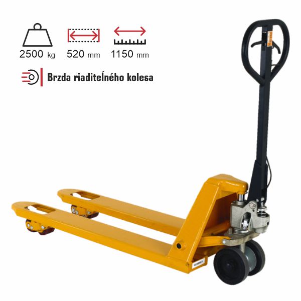 paletový vozík s brzdou eulift BFB25