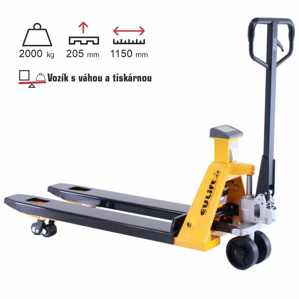 paletový vozík s váhou a tlačiarňou eulift BFC6-8