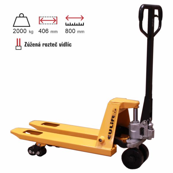 paletový vozík zúžený eulift BF406