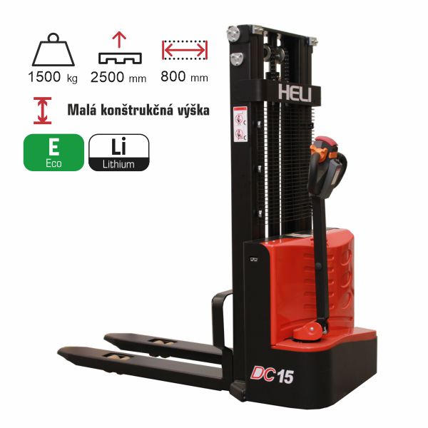 vysokozdvižný vozík elektrický eko HELI CDD1525J-LI