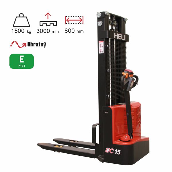 vysokozdvižný vozík elektrický eko HELI CDD1530J