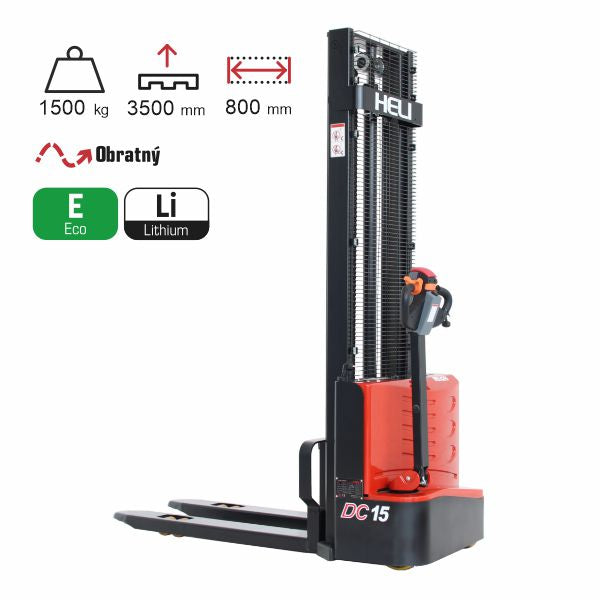 vysokozdvižný vozík elektrický eko HELI CDD1535J-LI