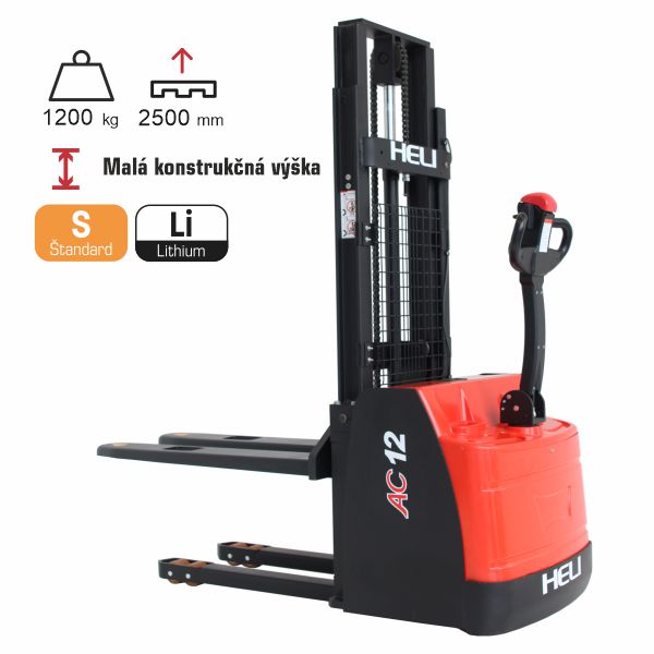 vysokozdvižný vozík elektrický štandard HELI CDD1225EL-LI
