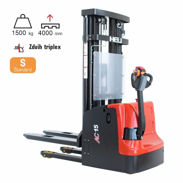 vysokozdvižný vozík elektrický štandard HELI CDD1540J-ZSM