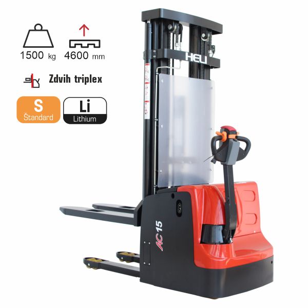 vysokozdvižný vozík elektrický štandard HELI CDD1546J-ZSM-LI