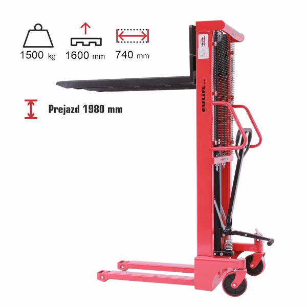 vysokozdvižný vozík manuálny eulift SDJ1516B