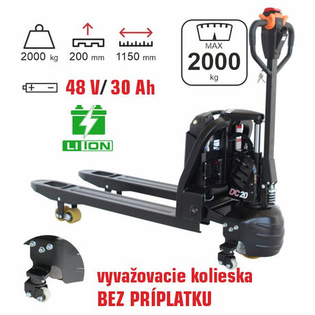 paletový vozík elektrický HELI CBD20J-LI-S black edition