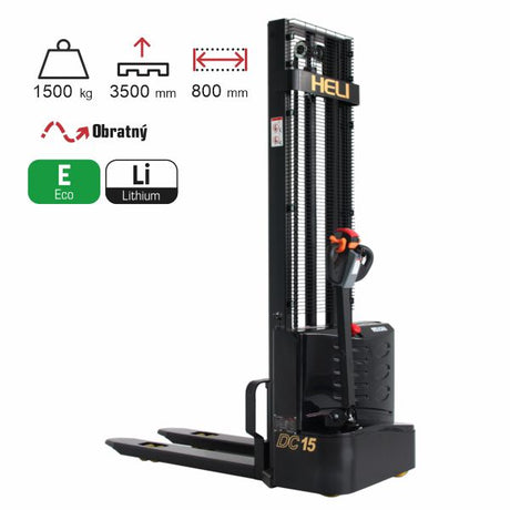 vysokozdvižný vozík elektrický lithiový HELI CDD1535J-LI black edition